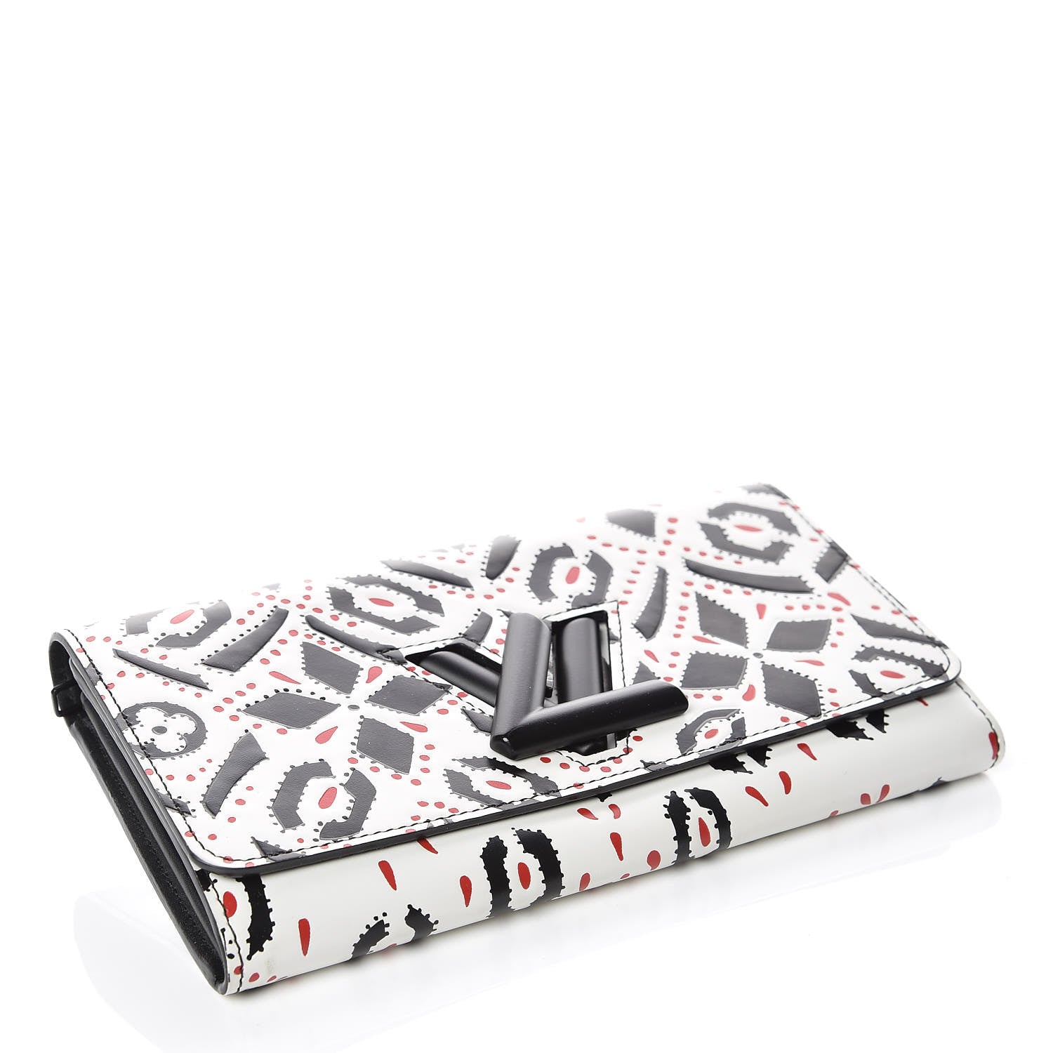 Louis Vuitton Calfskin Graphic Print Twist Wallet 4 of 11
