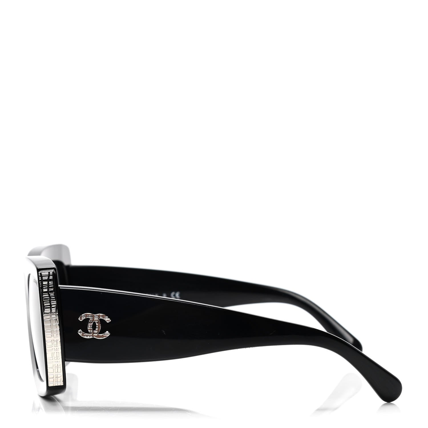 Chanel Acetate Rectangle Sunglasses 5435 Black 3 of 7