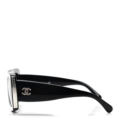 Chanel Acetate Rectangle Sunglasses 5435 Black 3 of 7