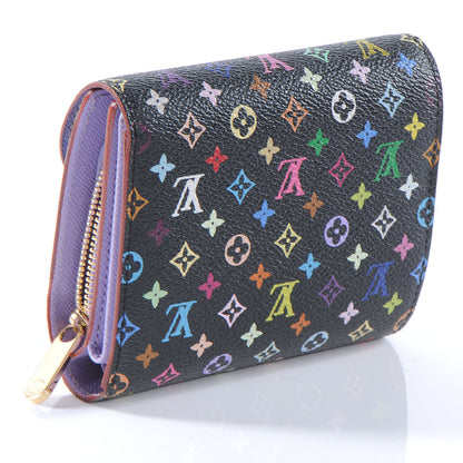 Louis Vuitton Monogram Multicolor Joey Wallet Black Violet 3 of 7