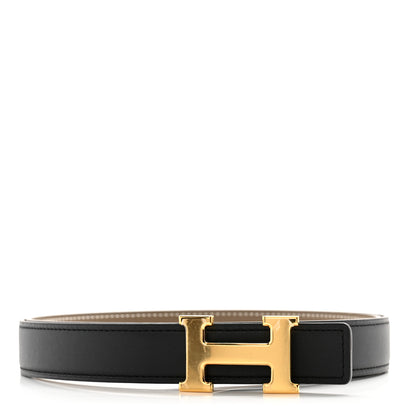 Hermes Epsom Swift 24mm Mini H Belt 95 38 Etoupe Black 1 of 6