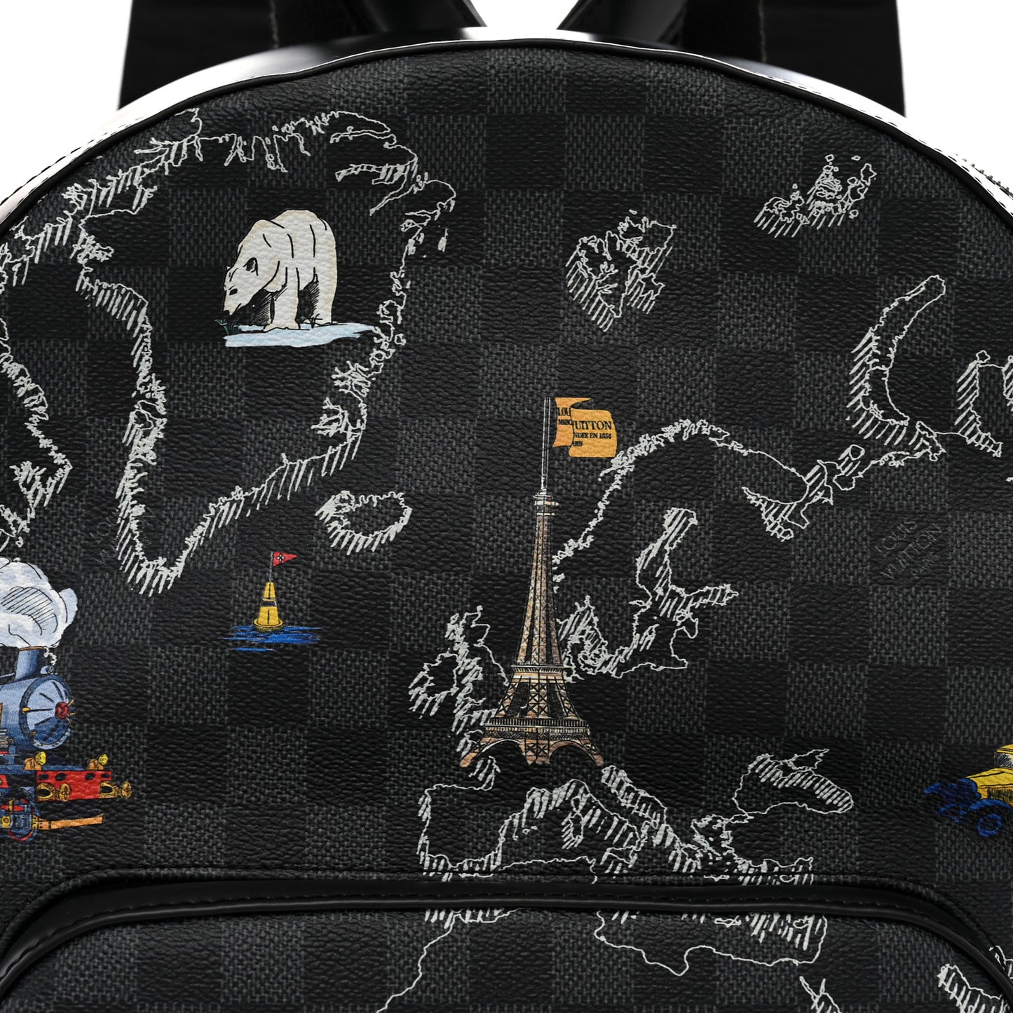 Damier Graphite World Map Josh Backpack