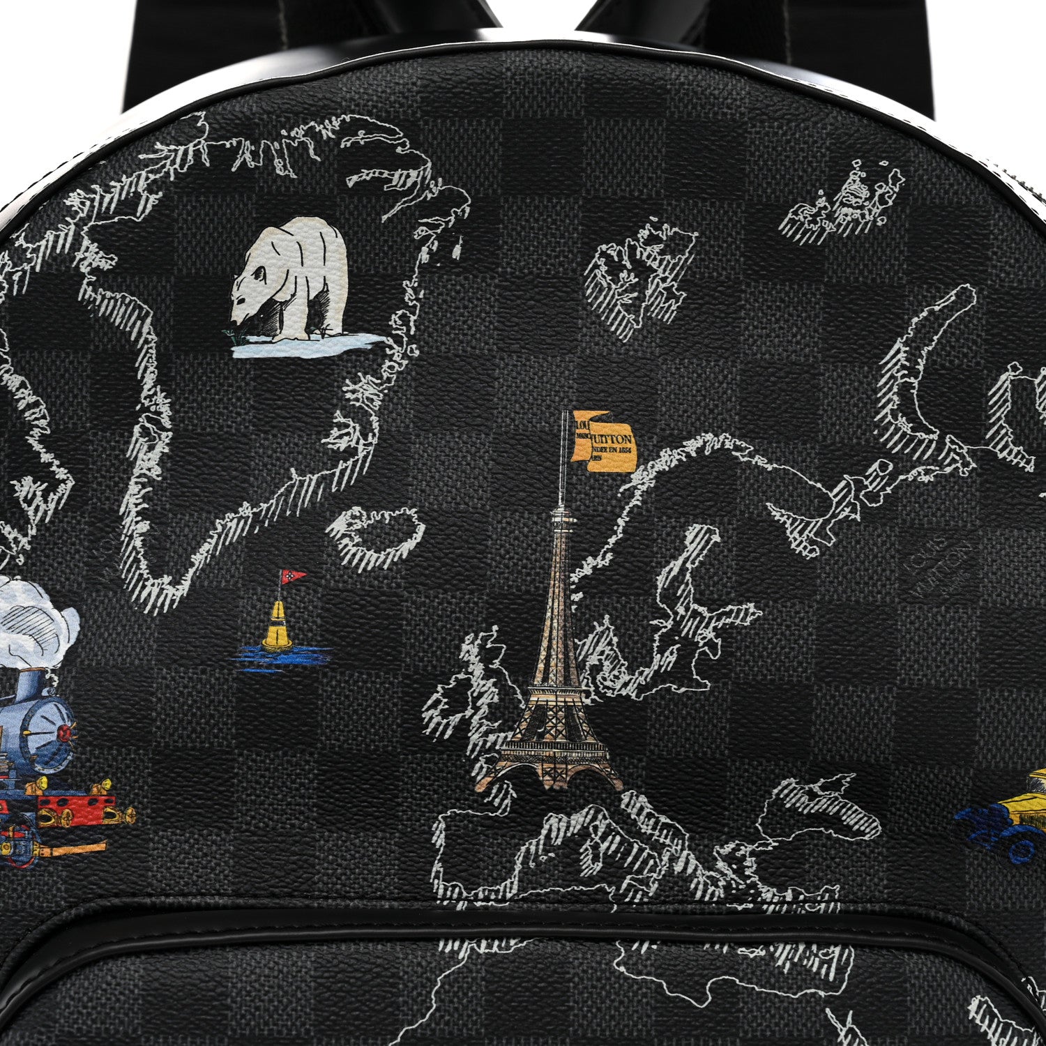 Louis Vuitton Damier Graphite World Map Josh Backpack 7 of 10