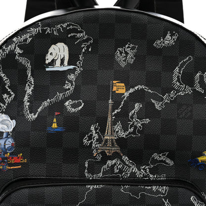 Louis Vuitton Damier Graphite World Map Josh Backpack 7 of 10