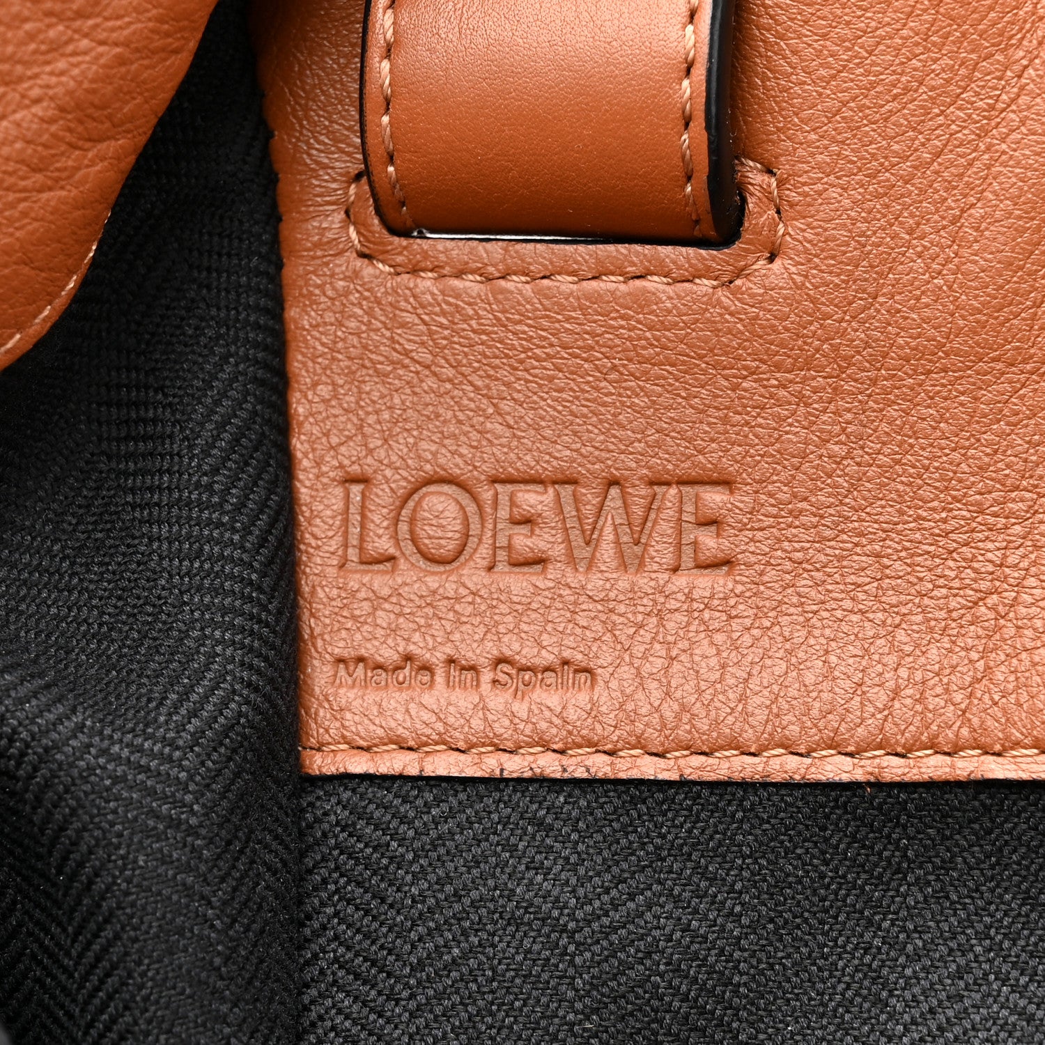 Loewe Grained Calfskin Medium Hammock Shoulder Bag Tan 6 of 13