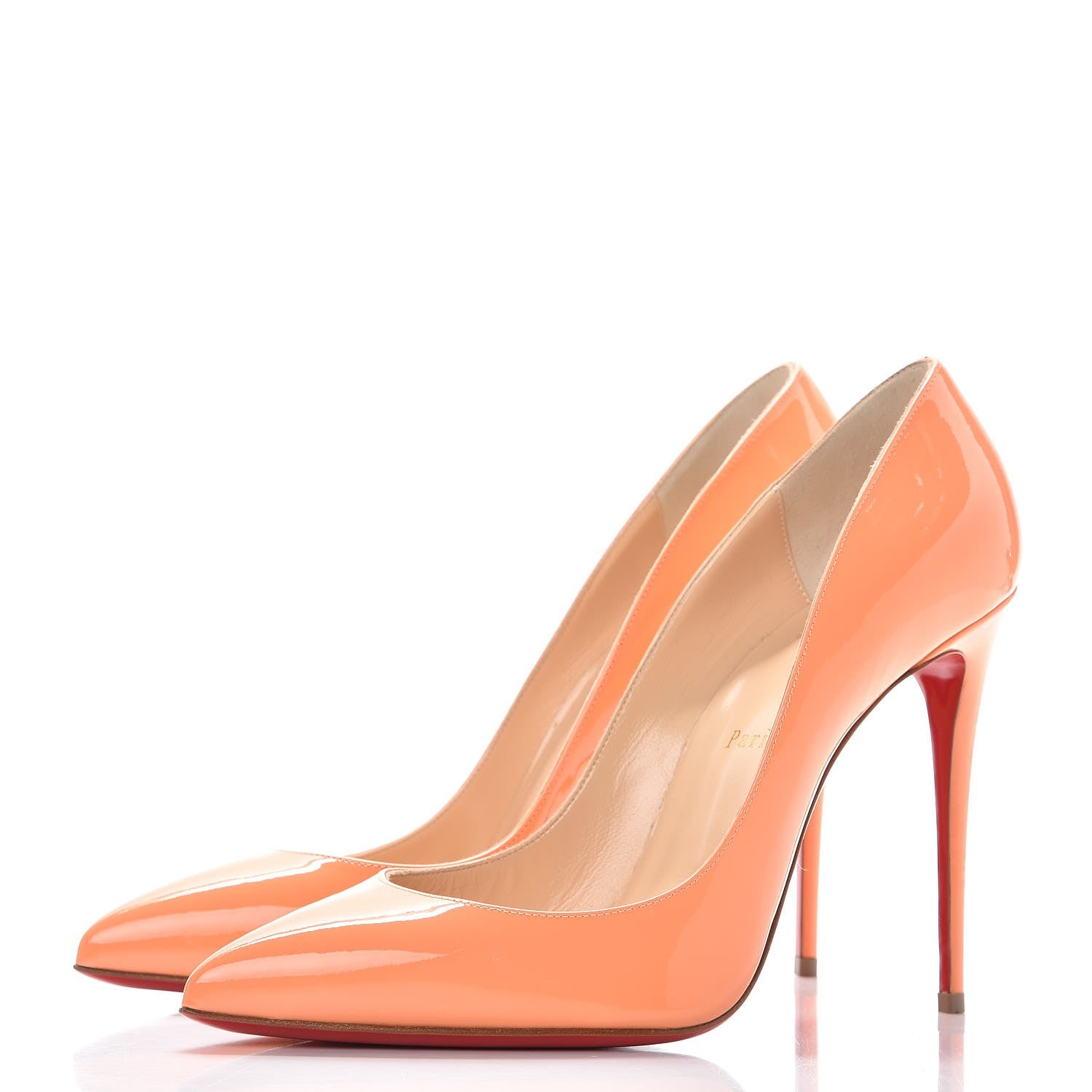 Christian Louboutin Patent Pigalle Follies 100 Pumps 40 Mango 2 of 8