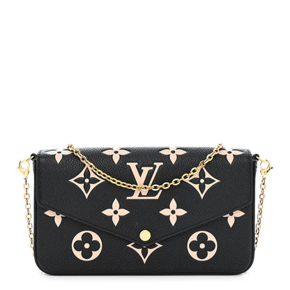 Louis Vuitton Empreinte Monogram Giant Felicie Pochette Black Beige 1 of 10