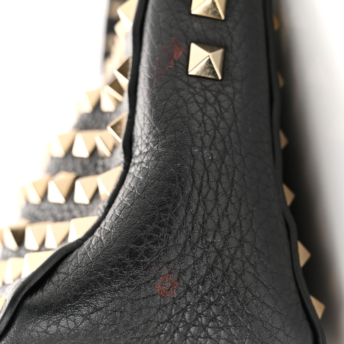 Grained Calfskin Small Rockstud All Over Crossbody Bag Black