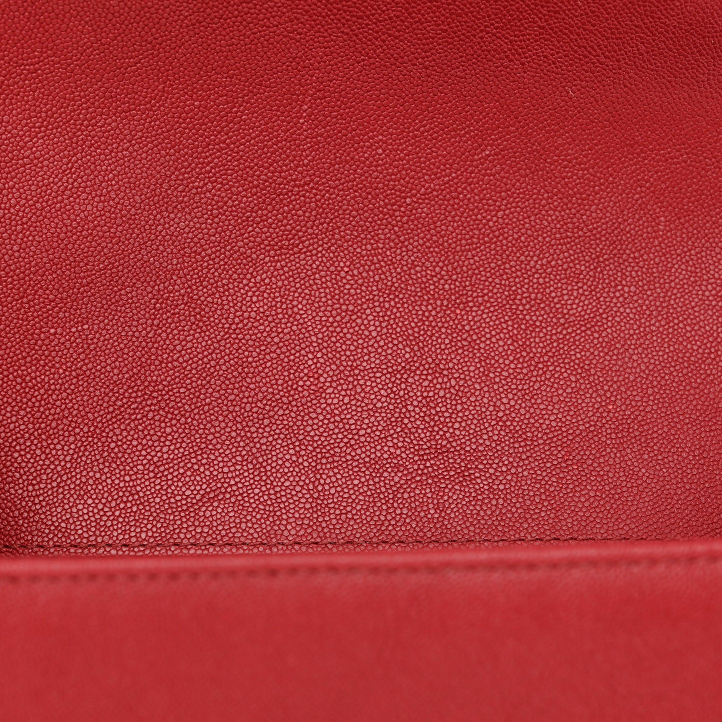 Caviar Chevron Quilted Small Boy Flap Red
