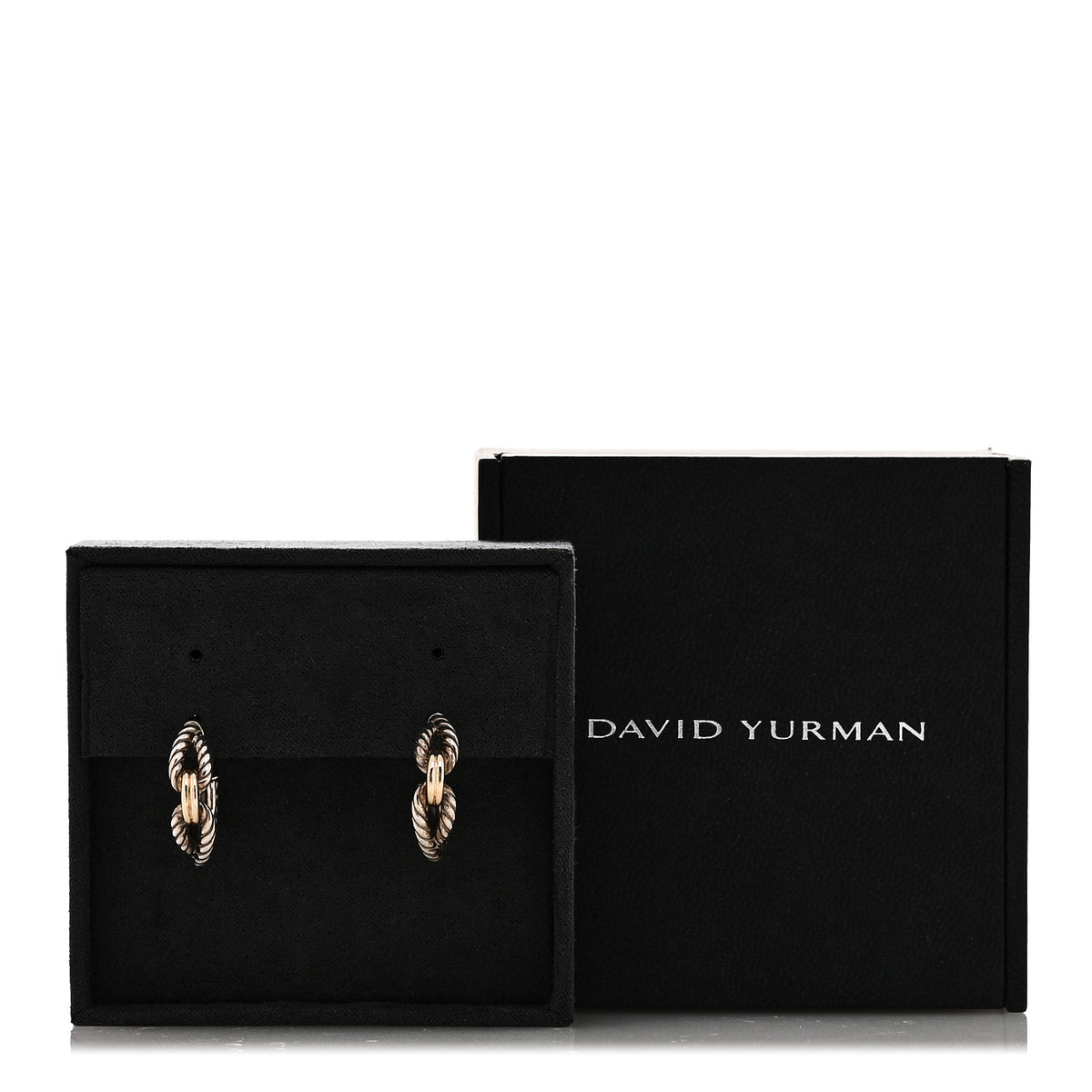 Sterling Silver 18K Yellow Gold Small Cable Loop Hoop Earrings