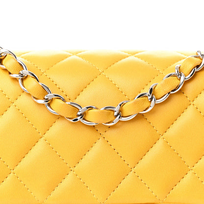 Chanel Lambskin Quilted Mini Square Flap Yellow 8 of 11