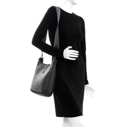 Hermes Taurillon Clemence Evelyne II PM Graphite 2 of 8
