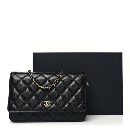 Chanel Caviar Quilted Wallet On Chain WOC Black 13 of 13