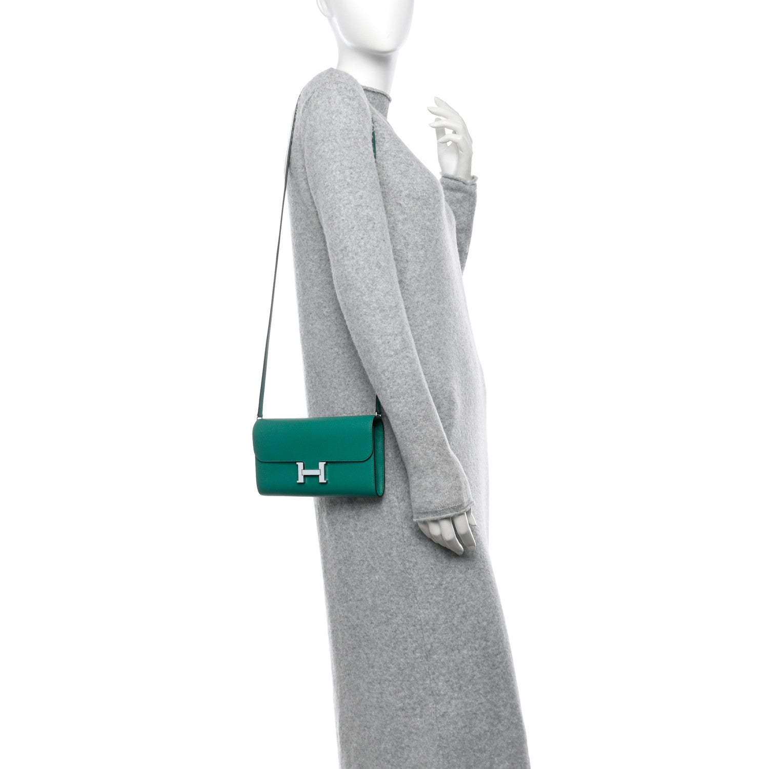 Hermes Epsom Constance Long To Go Wallet Vert Jade Bleu Brume 2 of 15