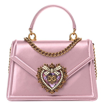 Dolce & Gabbana Silk Small Devotion Envelope Top Handle Bag Pink 1 of 14