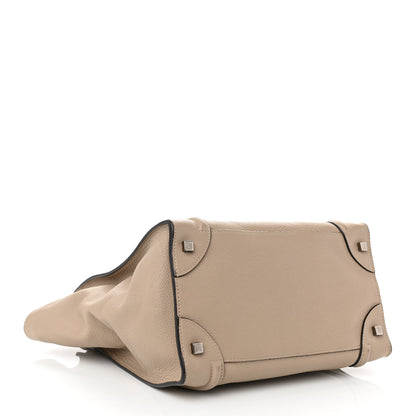 Celine Drummed Calfskin Mini Luggage Dune 4 of 12
