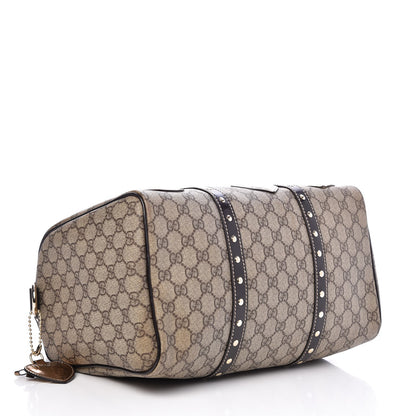 Gucci Monogram Guccissima Hearts Studded Medium Joy Boston Dark Brown 4 of 8