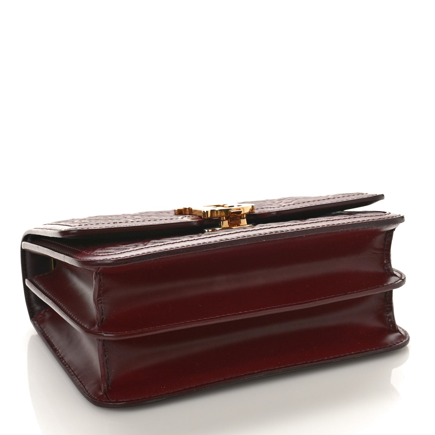 Calfskin Monogram Embossed Small TB Chain Bag Oxblood