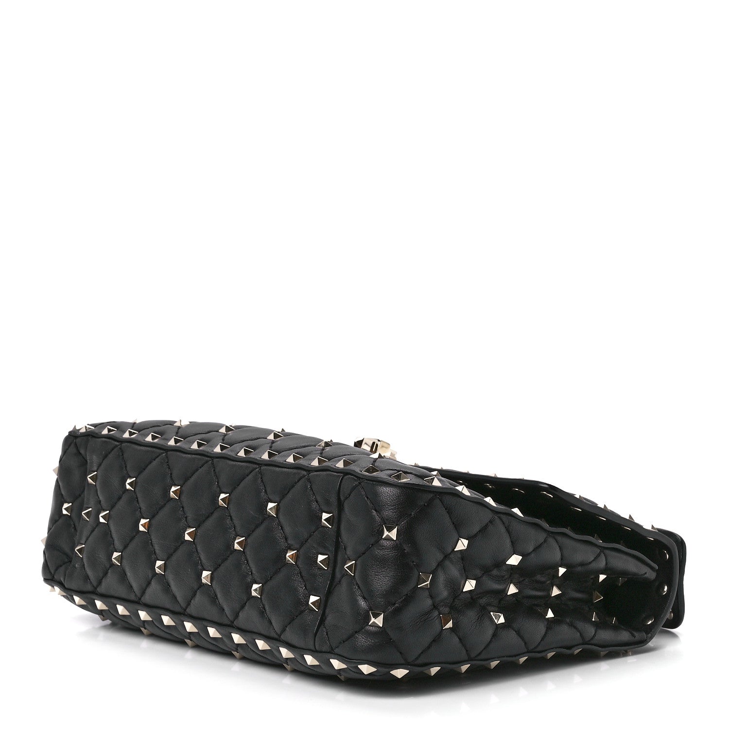 Valentino Garavani Lambskin Medium Rockstud Spike Shoulder Bag Black 8 of 10