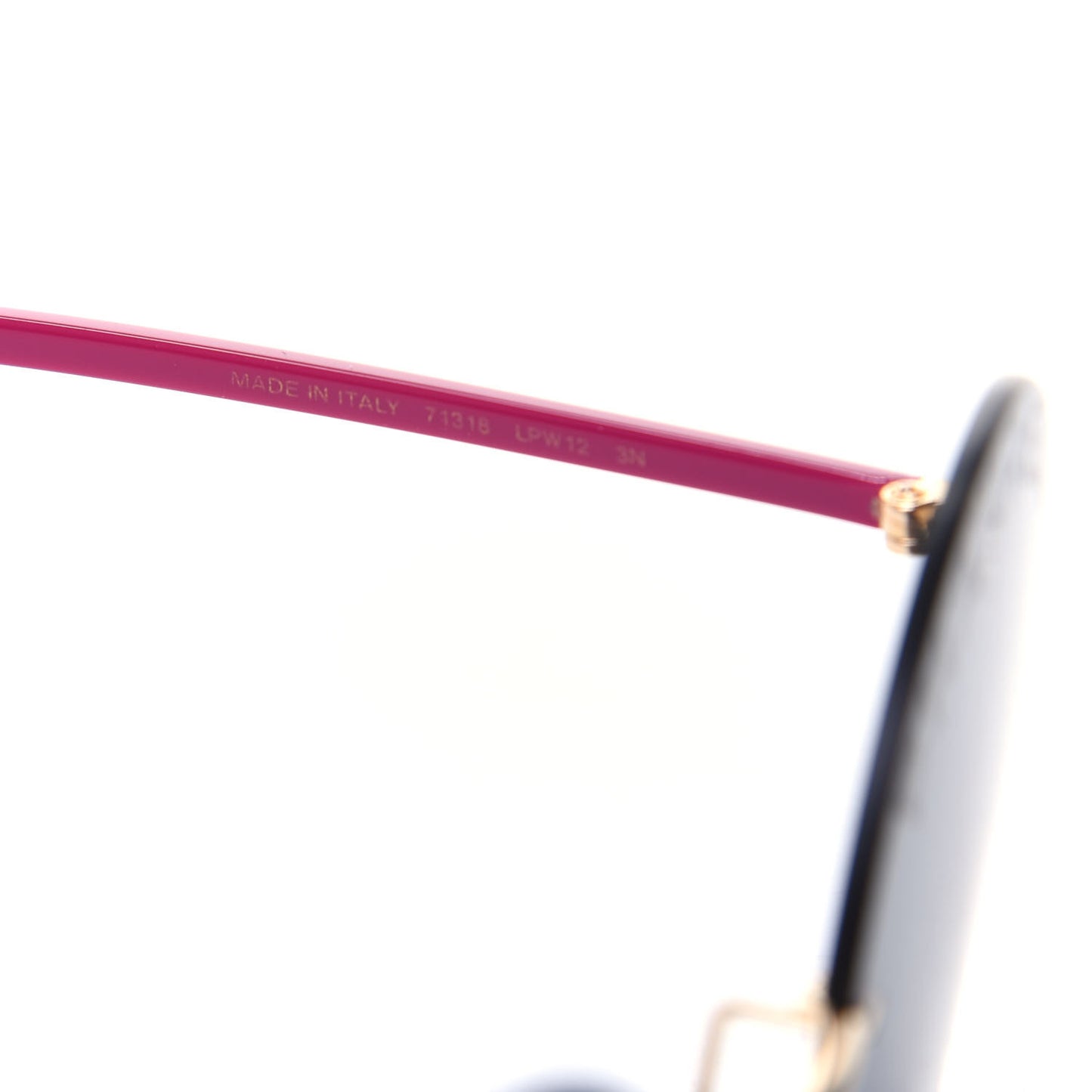 X PHARRELL WILLIAMS Gold Plated Acetate Round Sunglasses Pink