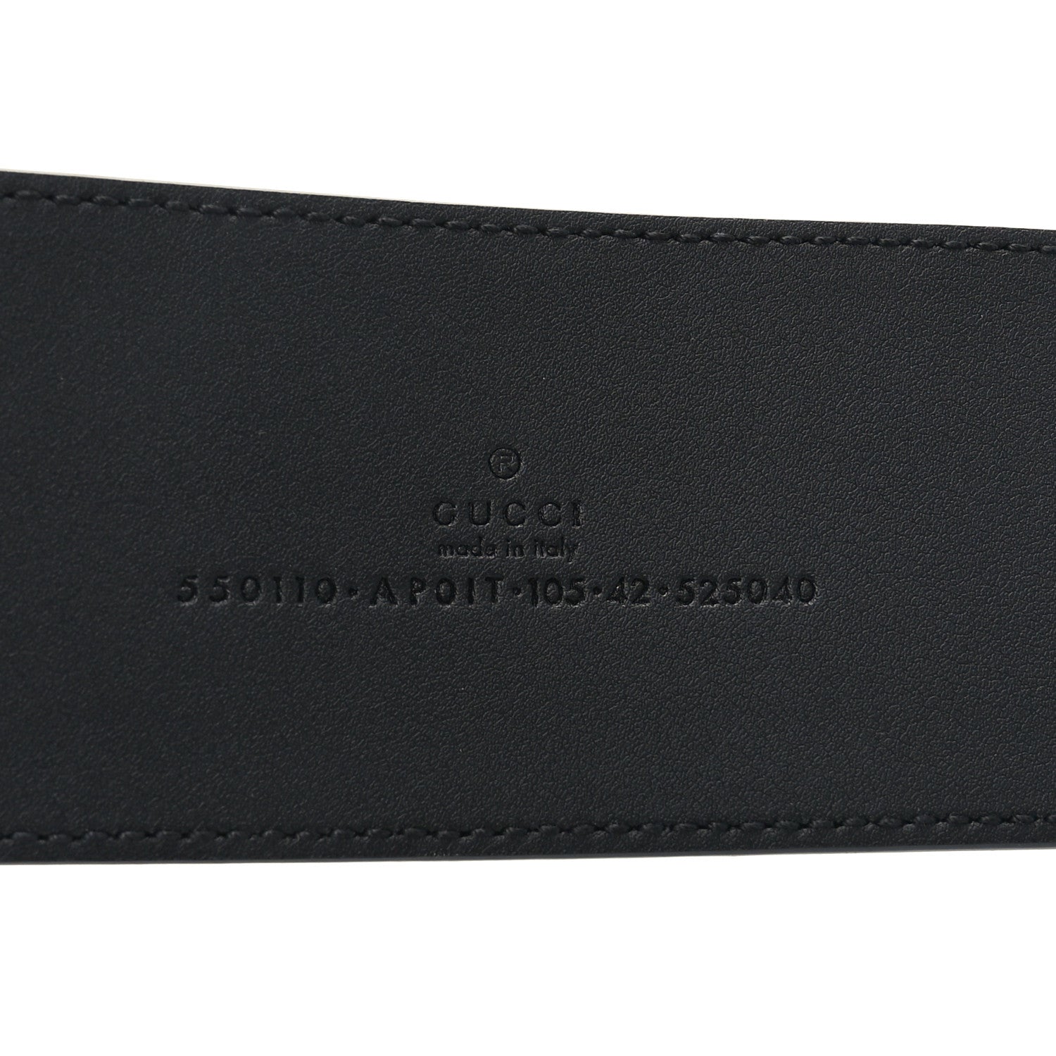 Gucci Calfskin Crystal Double G 55mm Belt 105 42 Black 4 of 4