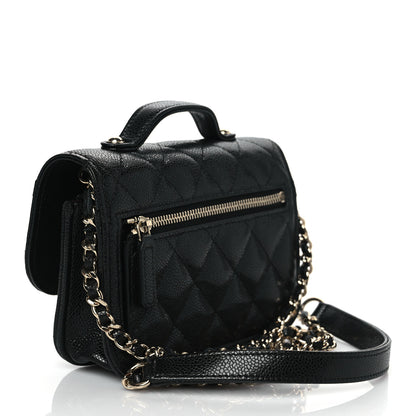 Chanel Caviar Quilted Business Affinity Clutch With Chain Black 2 of 9