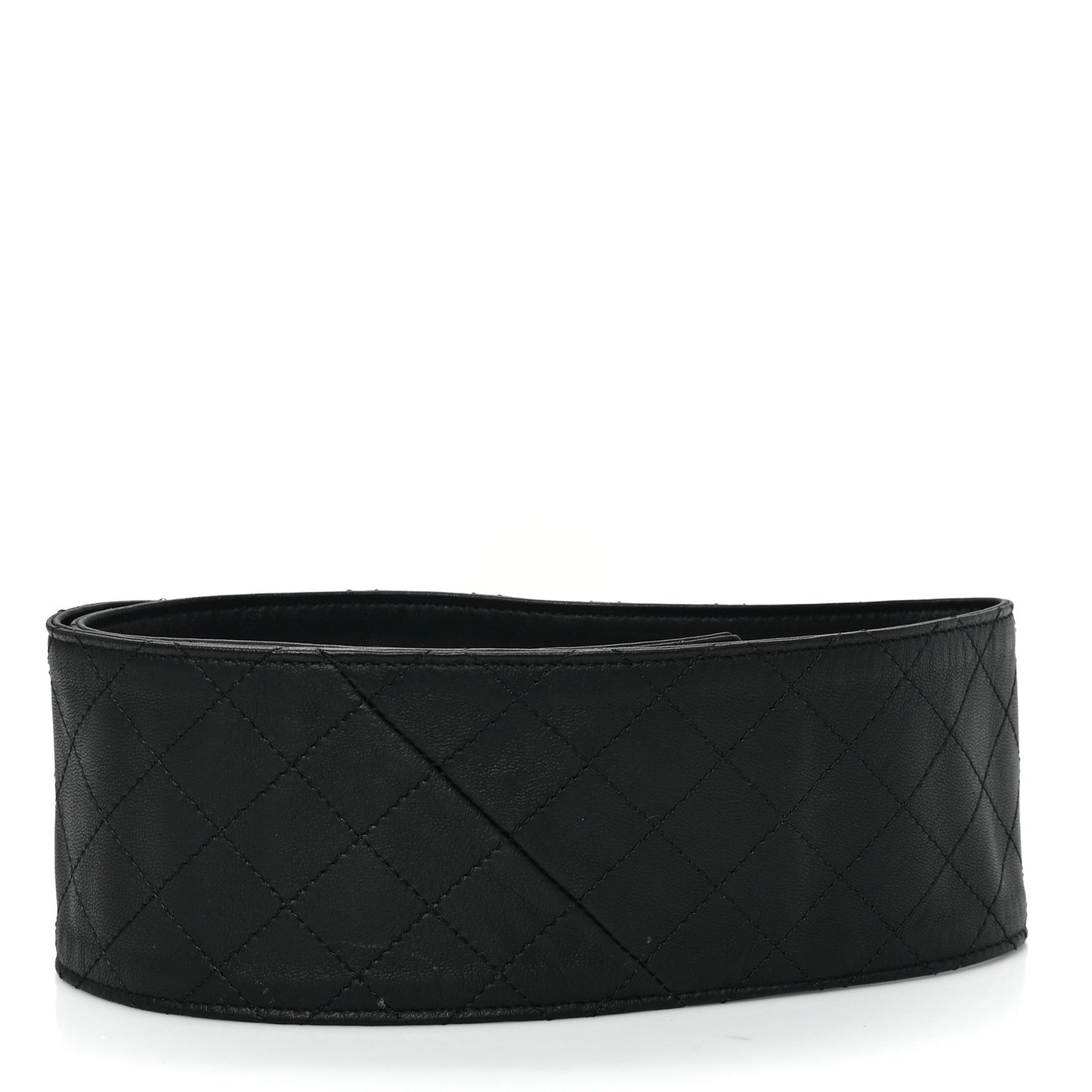 Lambskin Stitched Chain Belt 75 75 30 Black