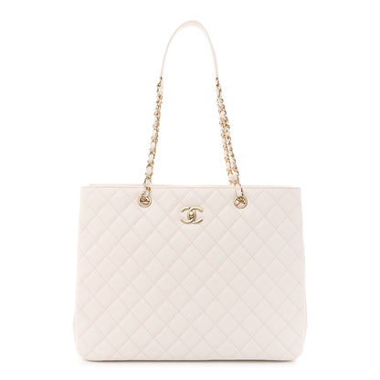 Chanel Caviar Quilted Large Classic Shopping Tote White 1 of 10