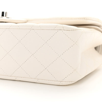Chanel Caviar Quilted Medium Double Flap White 10 of 12