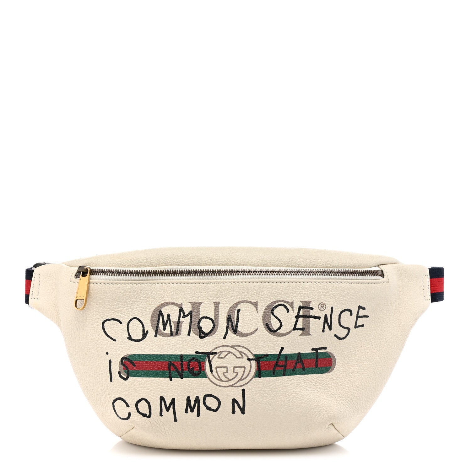 Gucci Grained Calfskin Coco Capitan Logo Belt Bag White 1 of 10