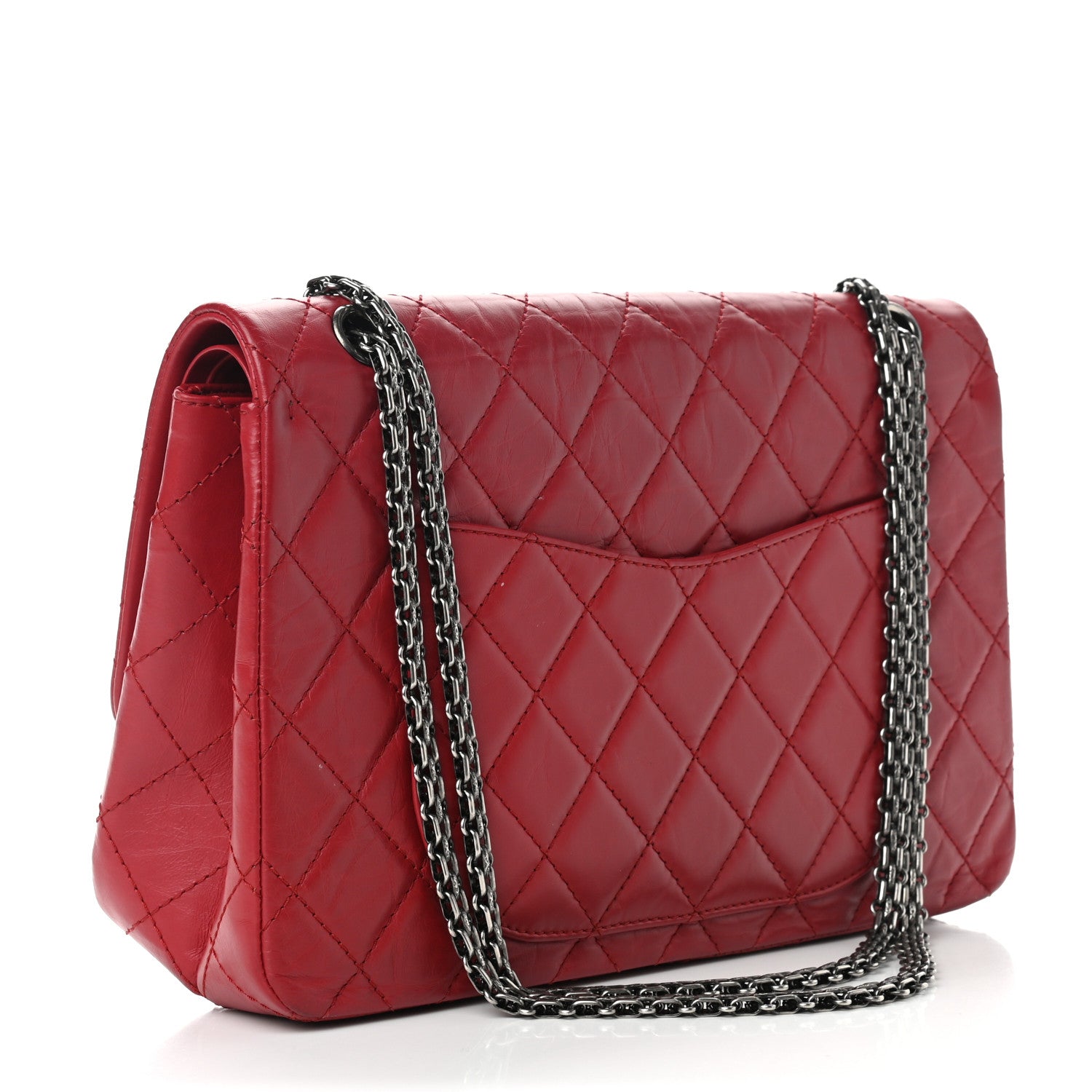 Chanel Aged Calfskin Quilted 2.55 Reissue 227 Flap Red 2 of 14