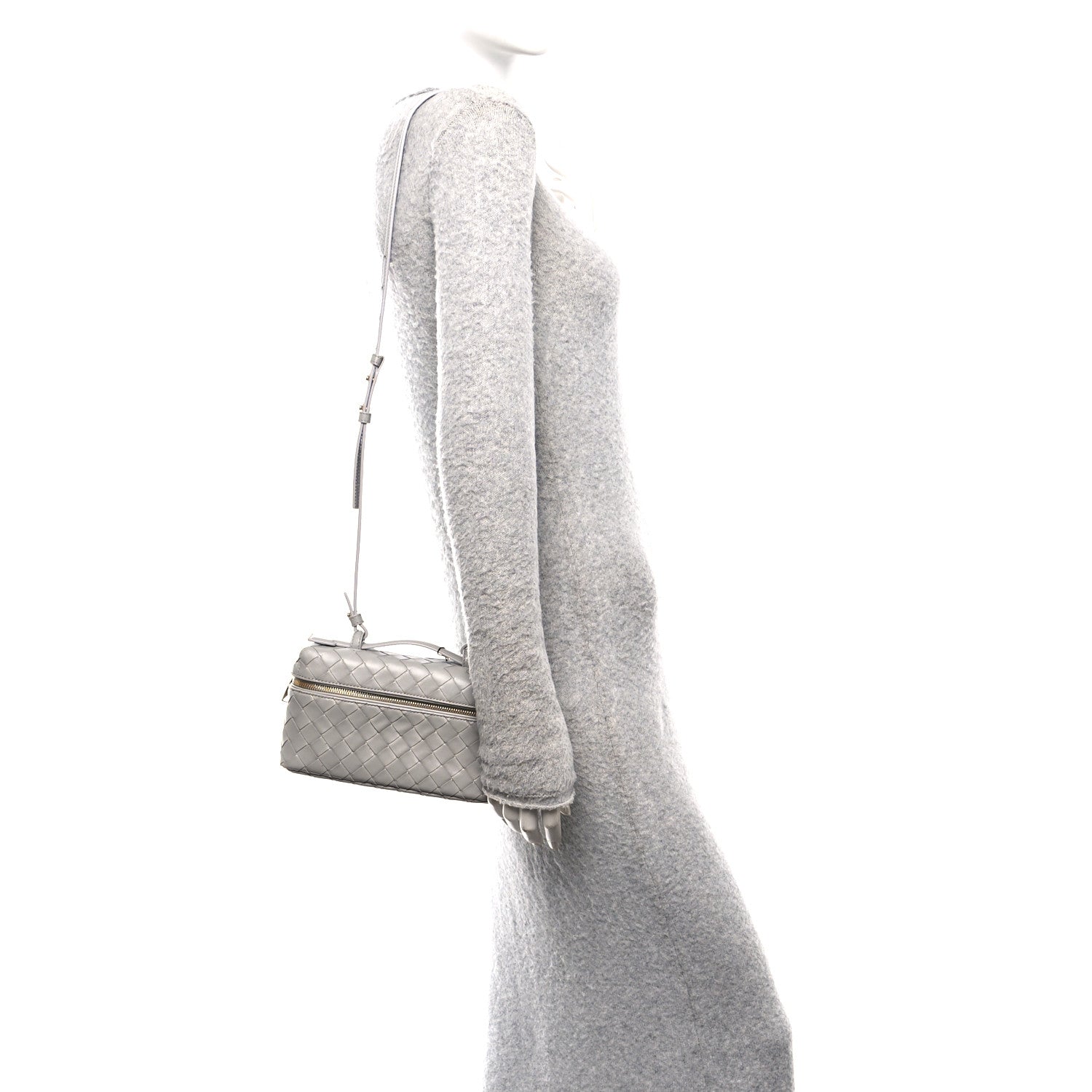 Bottega Veneta Calfskin Intrecciato Bang Bang Vanity Case Limestone 2 of 9