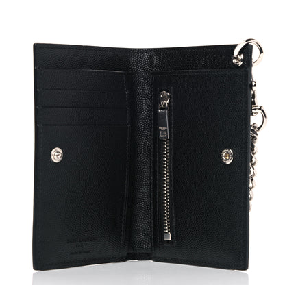 Saint Laurent Grain De Poudre North South Chain Wallet Black 4 of 7