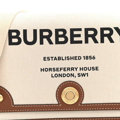 Burberry Canvas Horseferry Print Note Crossbody Bag Natural Tan 8 of 10