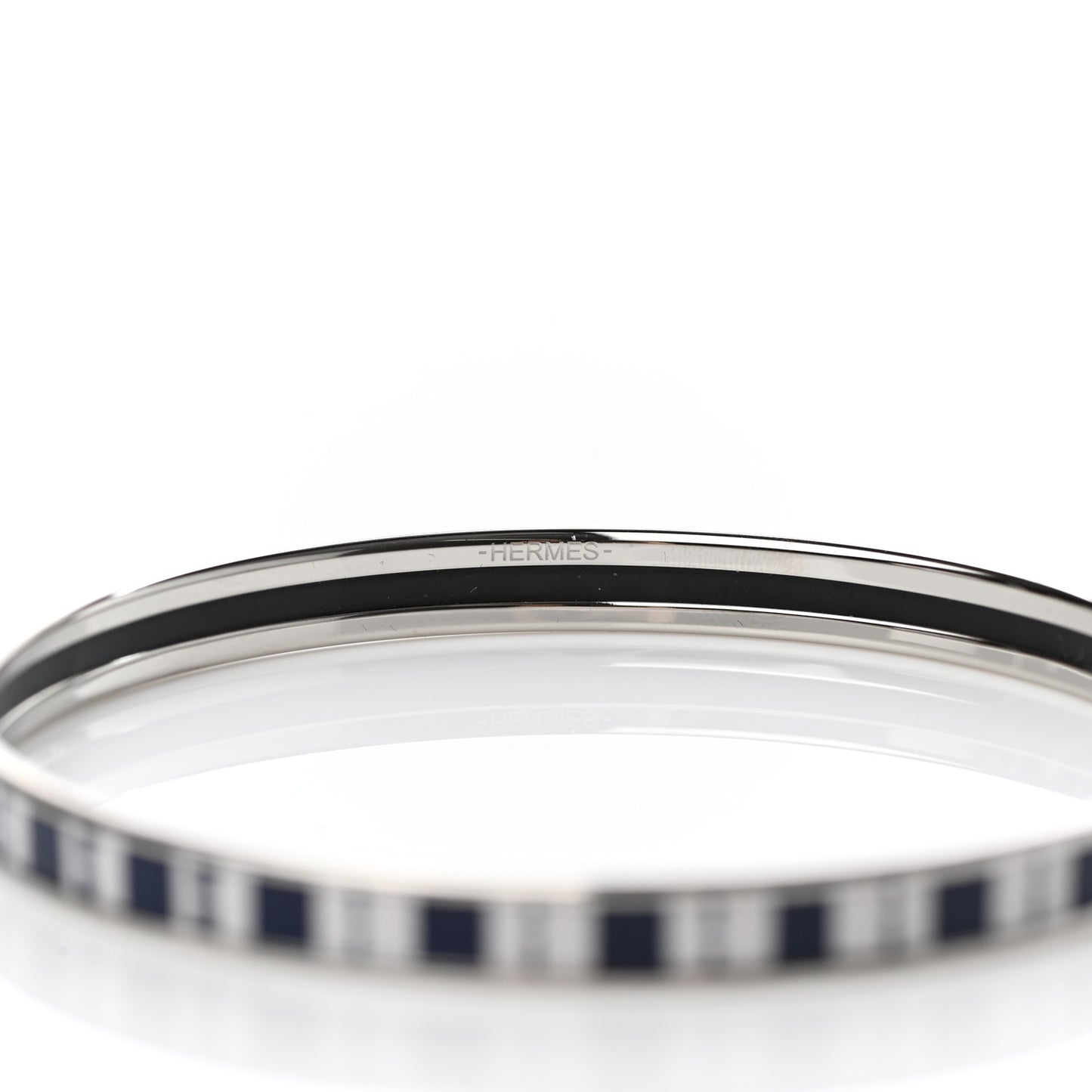 Printed Enamel OP'H Extra Narrow Bracelet 70 Ultramarine White