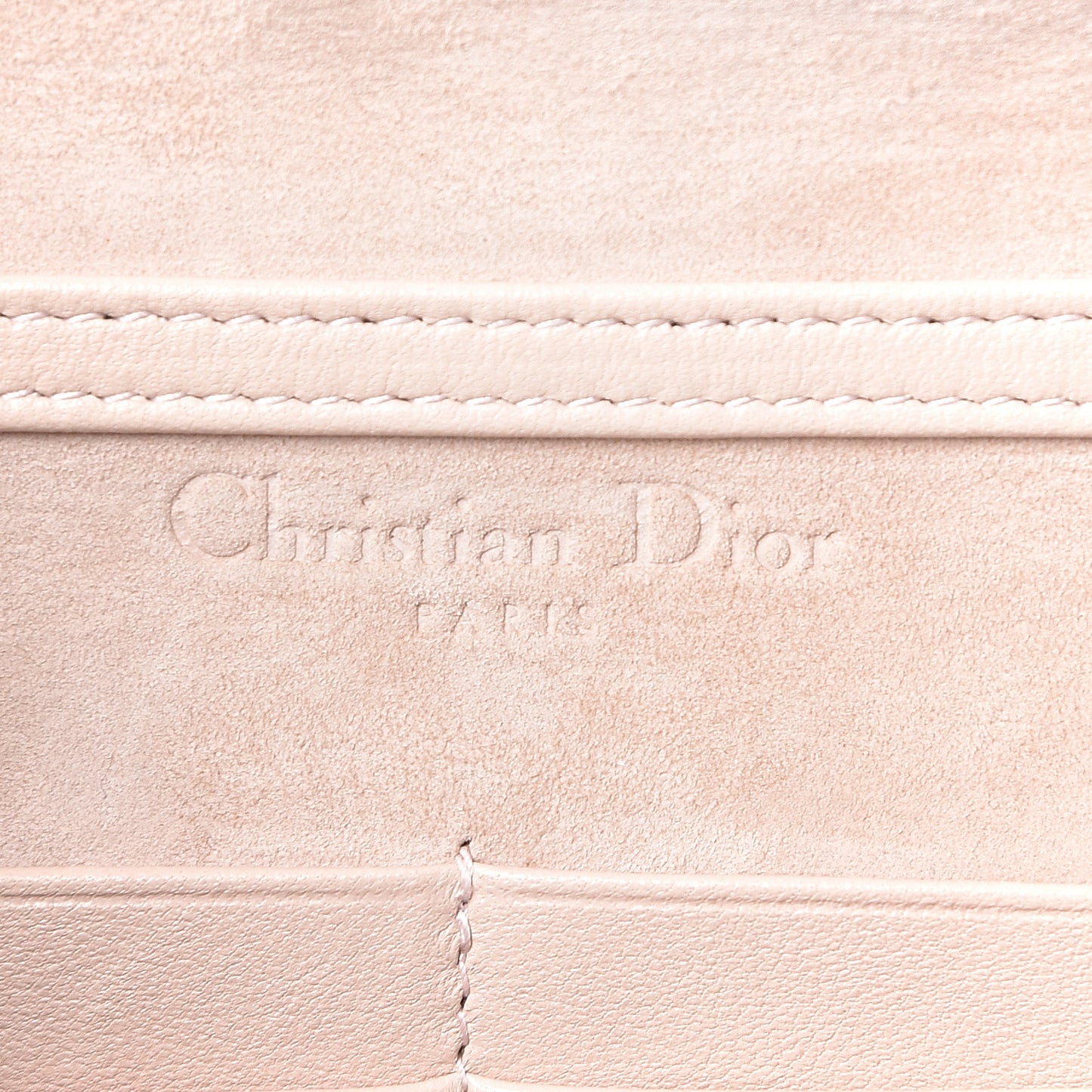 Lambskin Cannage Dioraddict Wallet on Chain Clutch Rose Poudre