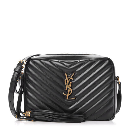 Saint Laurent Calfskin Matelasse Monogram Lou Camera Bag Black 1 of 10