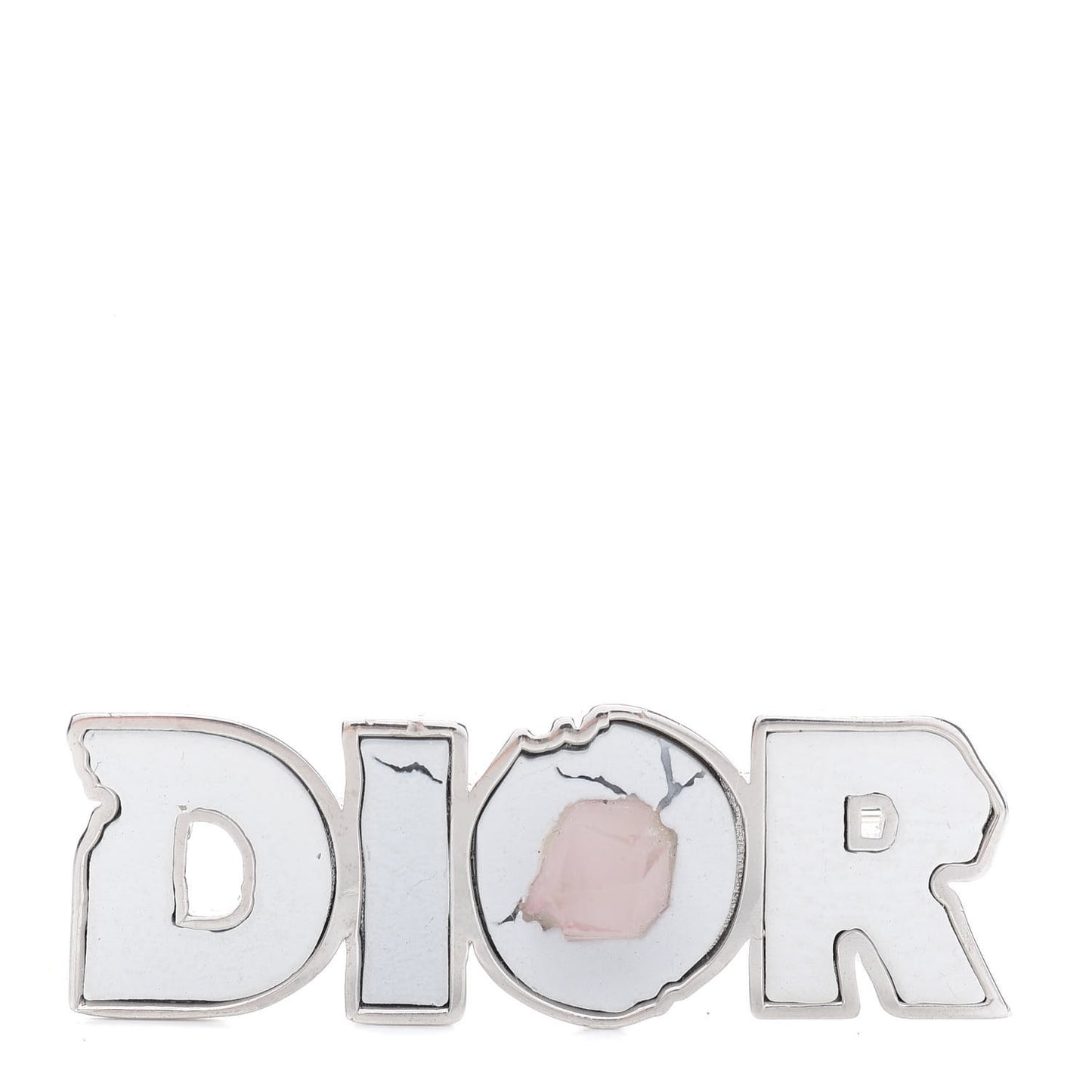 X DANIEL ARSHAM Logo Brooch White Silver