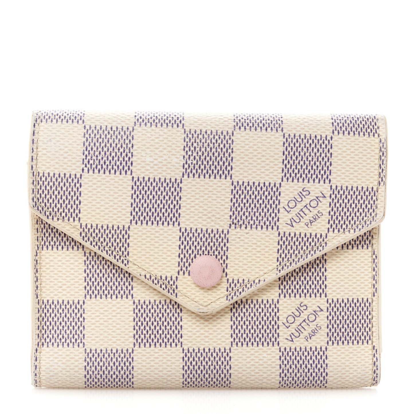 Damier Azur Victorine Wallet Rose Ballerine