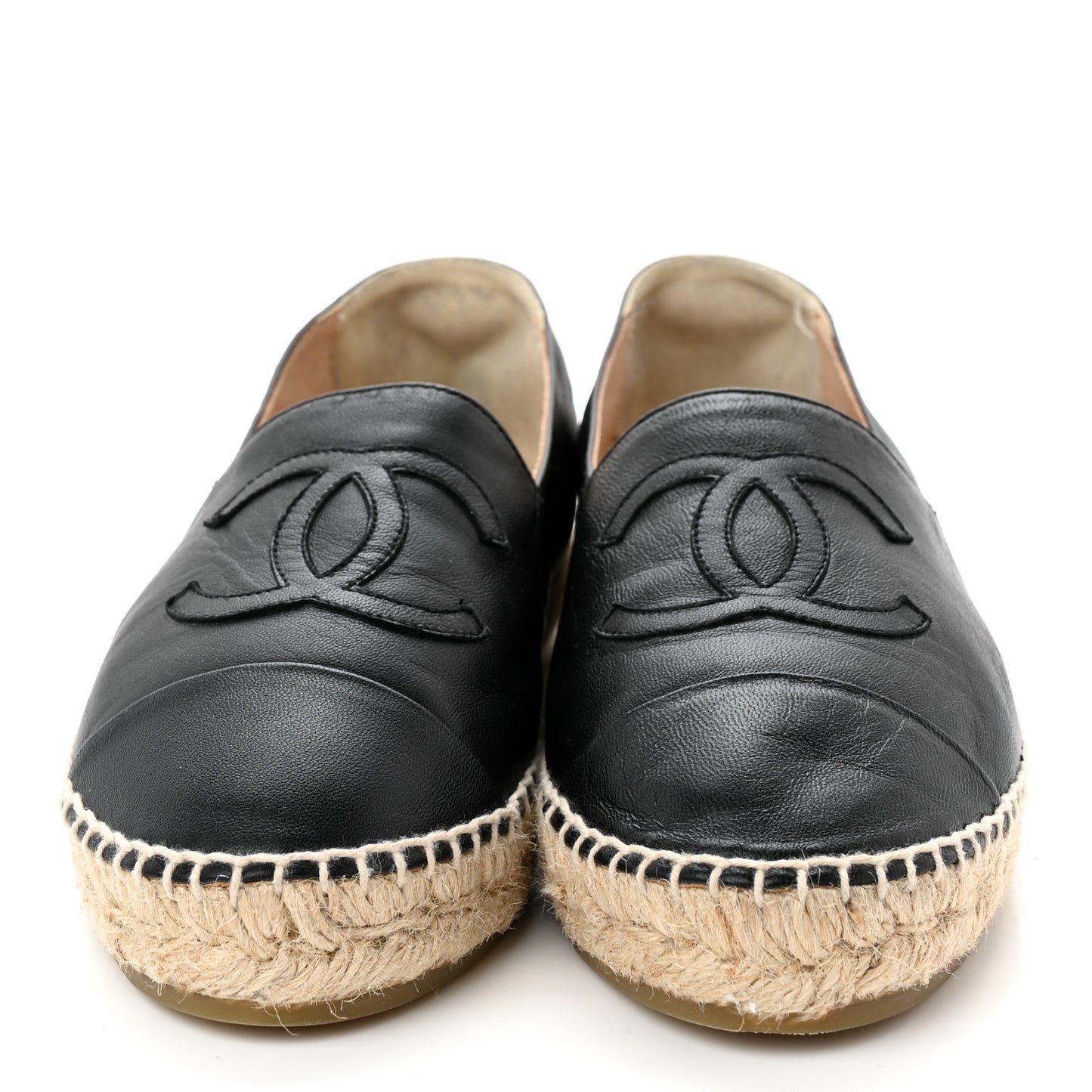 Lambskin CC Espadrilles 37 Black