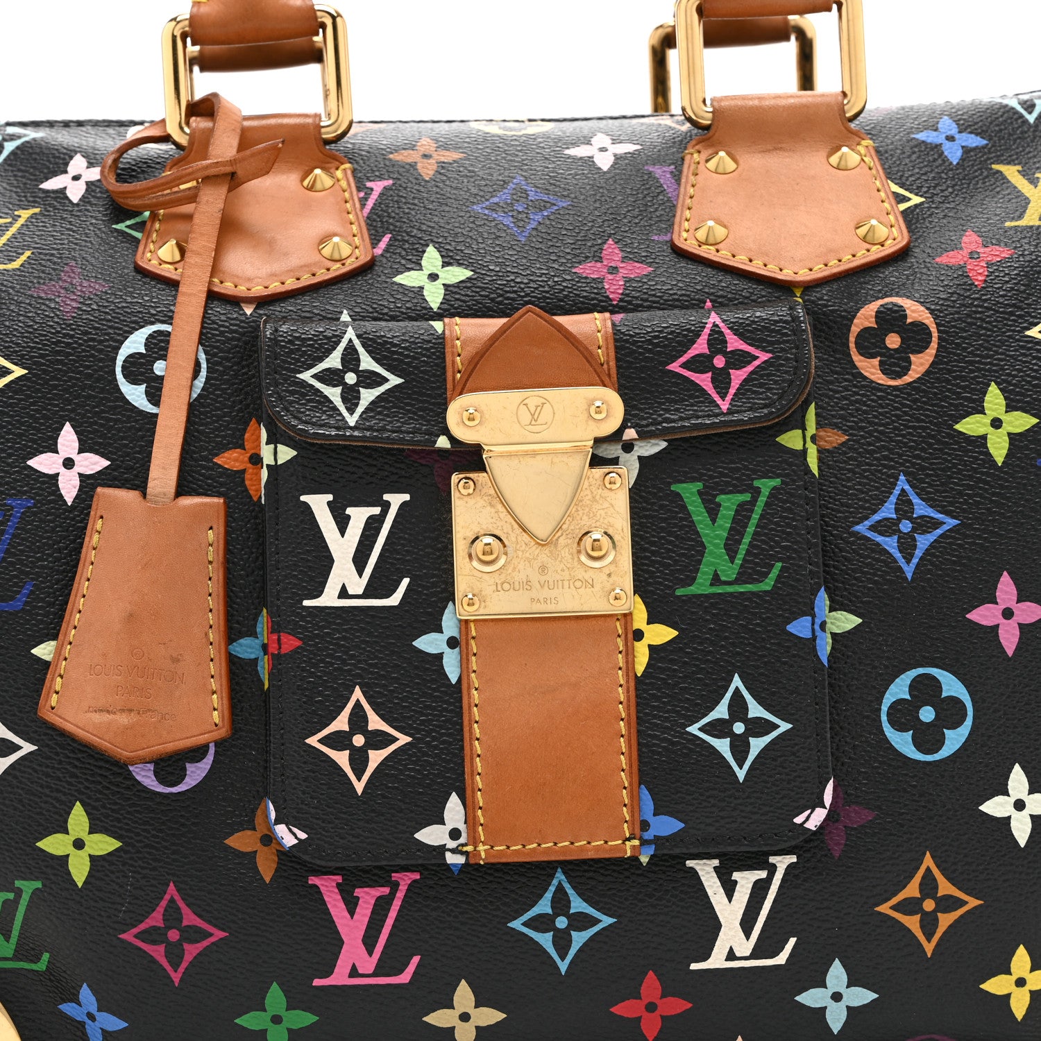 Louis Vuitton Monogram Multicolor Speedy 30 Black 3 of 11