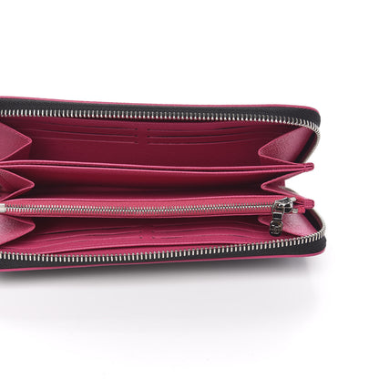Louis Vuitton Epi Zippy Wallet Black Hot Pink 5 of 8