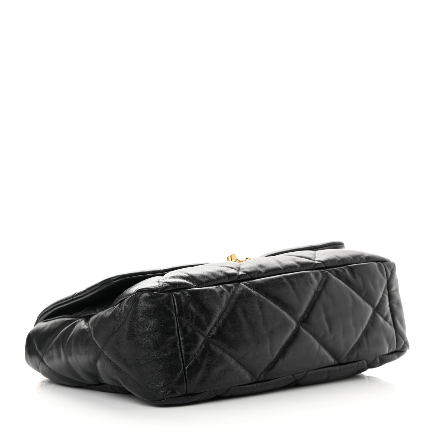 Goatskin Quilted Maxi Chanel 19 Flap Black
