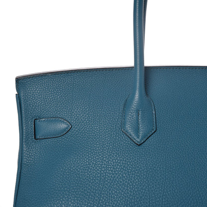 Hermes Taurillon Clemence JPG Shoulder Birkin II 42 Cobalt 25 of 32