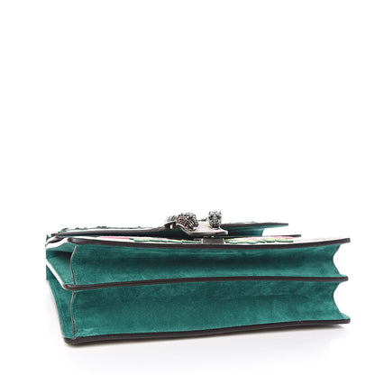 Gucci GG Supreme Monogram Embroidered Medium Dionysus Shoulder Bag Emerald 4 of 12