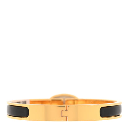 Hermes Enamel Mini Clic Chaine d'Ancre Bracelet GM Black 3 of 8