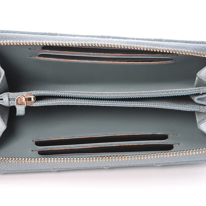 Chanel Iridescent Caviar Quilted Medium Zip Around Wallet Light Blue 8 of 9