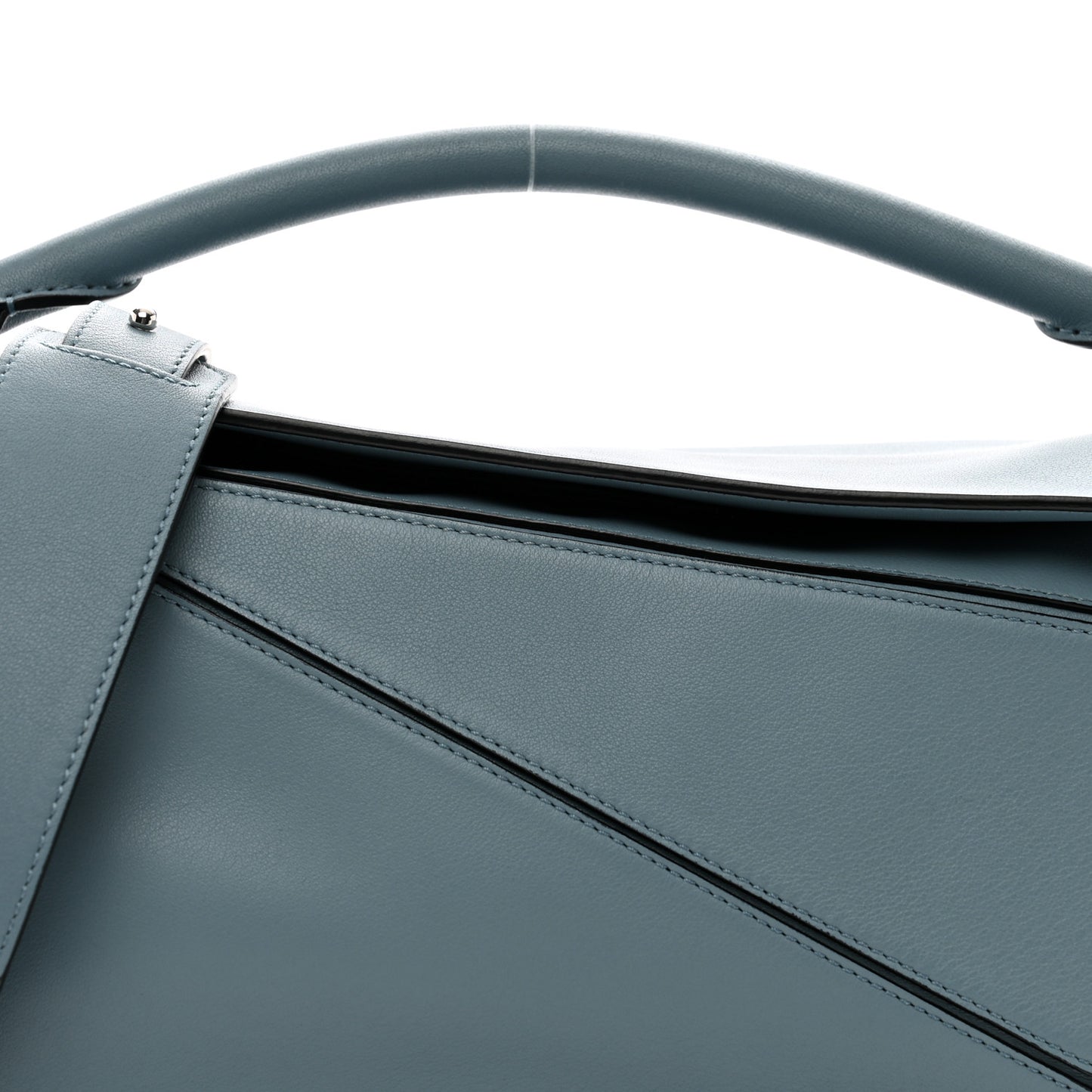 Calfskin Medium Puzzle Bag Stone Blue
