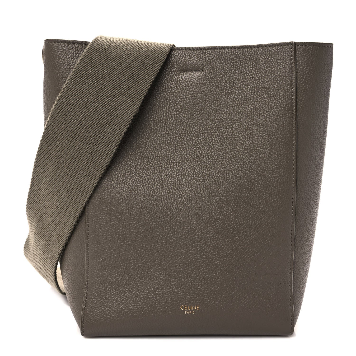Celine Soft Grained Calfskin Small Sangle Bucket Bag Taupe 1 of 9
