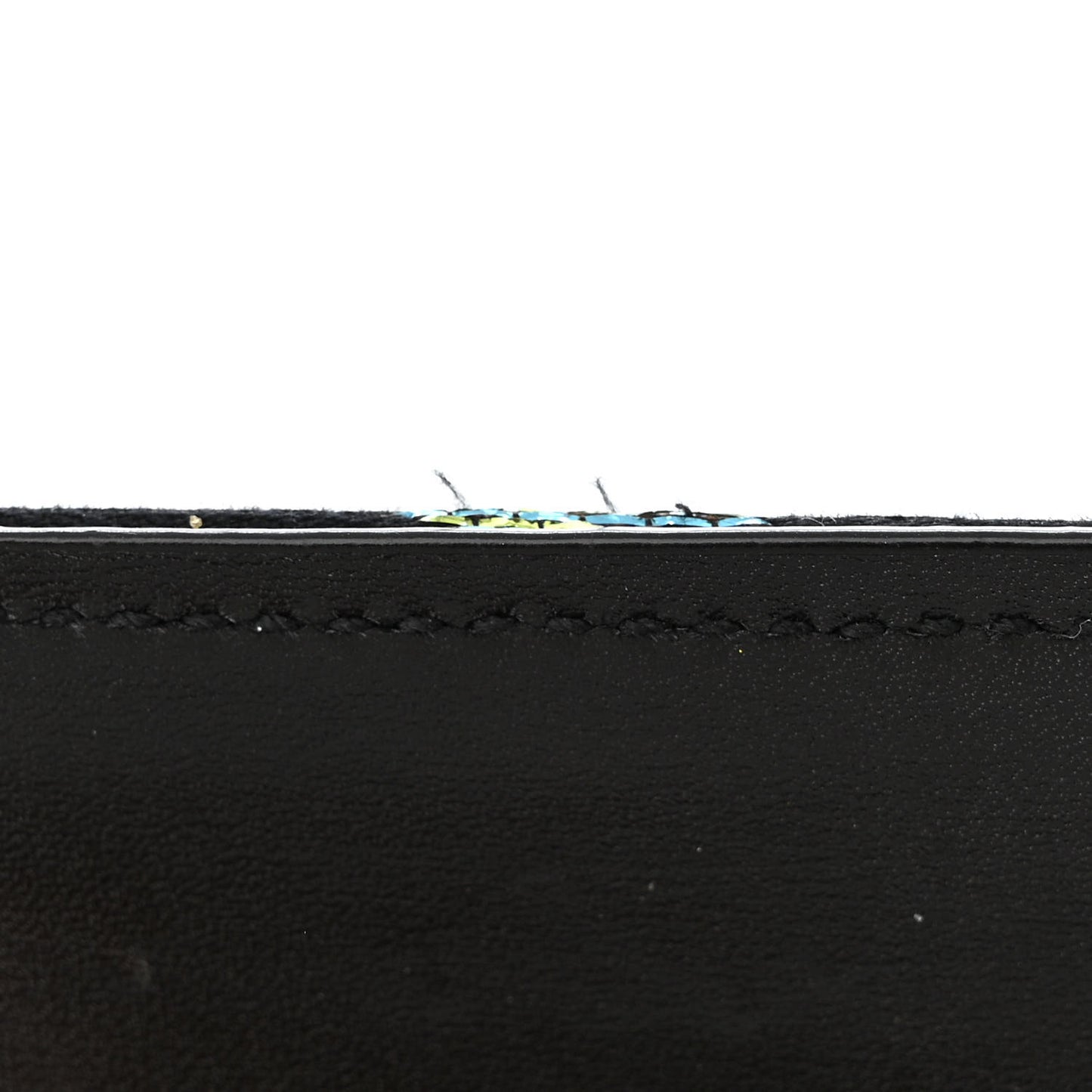 Canvas Calfskin Metallic Tiger Print Small Monogram Kate Satchel Black Multicolor